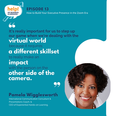 It's really important for us to step up our game when we're dealing with the virtual world because it requires a different skillset to really make an impact with the person on the other side of the camera. 