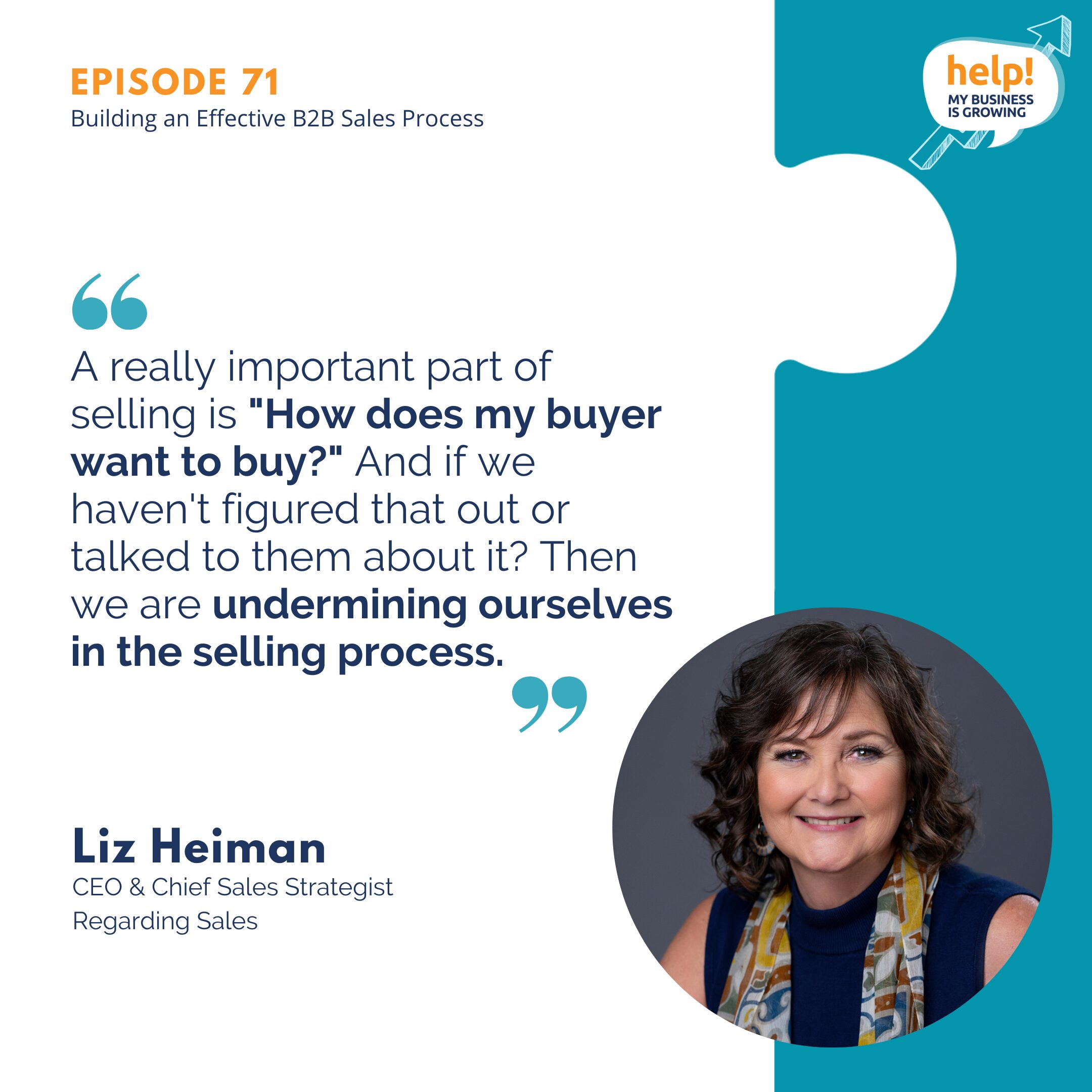 A really important part of selling is "How does my buyer want to buy?" And if we haven't figured that out or talked to them about it? Then we are undermining ourselves in the selling process.