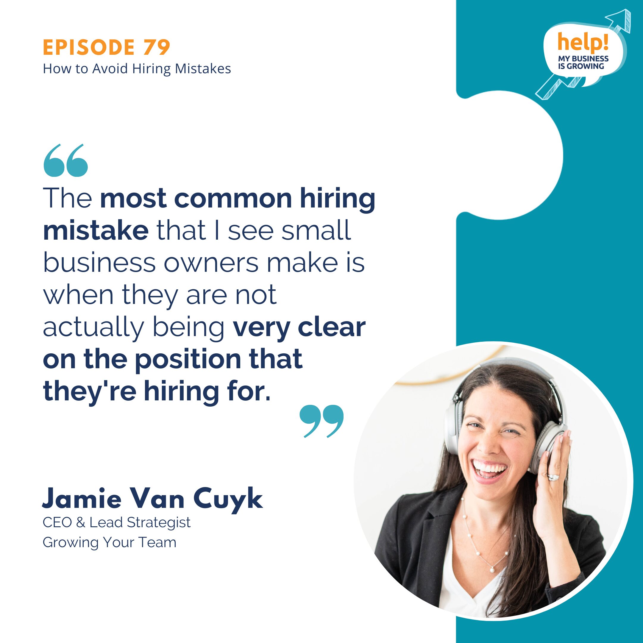 The most common hiring mistake that I see small business owners make is when they are not actually being very clear on the position that they're hiring for.